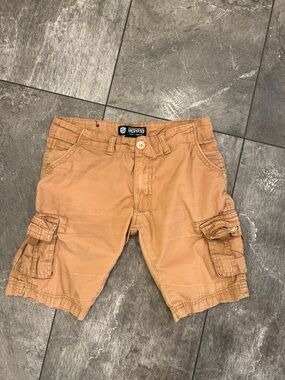 Encrypted Tan Cargo Shorts size 12 (more like a 10)